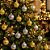 Jogo com 24 Bolas de Natal com Fios Prateados e Dourados 4cm - Imagem 3