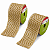 Jogo Com 2 Rolos de Fita Algodão Bege Com Zig Zag Dourado 4mx6cm - Imagem 1