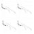 Decoração Natalina Conjunto 4 Pombas Brancas Plumas 17cm - Imagem 1