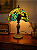 Abajur Tiffany em Pasta de Vidro e Pé Bronze 47cm Importado - Imagem 4