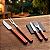 Kit com Talheres para Churrasco 14 Peças Aço Inox com Cabo Madeira - Imagem 2