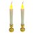 Velas Led Natalinas Jogo C/ 2 - Tipo Castiças 25cm - Chama Oscilante. - Imagem 1