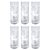 Jogo com 6 Copos 485ml Geométricos Quadrados Long Drink - Pasabahce - Imagem 1