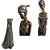 Escultura Estátua Africana 59cm Pintura Metálica Com Aplicações de Espelhos SALDÃO. - Imagem 4