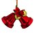 Decoração Natalina 2 Sinos Para Pendurar - 45cm - Imagem 1