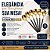 Jogo 6 Colheres de Sobremesa Slim Inox Dourado Cabo Preto 18,5cm - Imagem 3