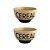 Tigelas ou Cumbucas Jogo Com 2 Para Cereal - Cerâmica - Preto. - Imagem 1