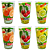 Jogo 6 Copos Altos Long Drink 300ml Para Água / Sucos Vidro Litografado 3 Estampas Origem Itália - Imagem 2