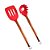 Kit Utensílios de Cozinha 2 Peças Aço Inox Rose Gold / Silicone Vermelho - Imagem 1