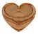 Jogo de Xícaras Café 75ml com Pires Coração Madeira 12 Peças - WoodArt - Imagem 3