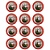 Jogo com 12 Pratos Fundos Natalinos  Ø23cm Papai Noel Melamina Super Saldão - Imagem 1