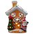 Casinha de Cerâmica Natalina Modelo Biscoito Com Led 10,5x9,3x14,7cm Saldão - Imagem 1