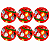 Jogo Com 6 Sousplats 31cm Estampa Natalina Merry Christimas Melamina - Imagem 1