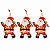 Kit Enfeite Natalino Papai Noel Com Led 3 Peças Pendurar ou Bancada - Imagem 1