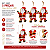Kit Enfeite Natalino Papai Noel Com Led 3 Peças Pendurar ou Bancada - Imagem 5