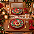 Jogo Com 6 Pratos de Sobremesa 20cm Estampa Papai Noel Melamina - Imagem 4