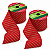 Jogo Com 2 Rolos de Fitas 4mx6cm Vermelho Com Listras Douradas - Imagem 1