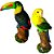 Kit Pássaros Brasileiros Periquito + Tucano - Feito Em Resina - Imagem 1