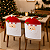Jogo Com 2 Capas Natalinas Para Encosto de Cadeira Modelo Papai Noel - Imagem 2
