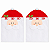 Jogo Com 2 Capas Natalinas Para Encosto de Cadeira Modelo Papai Noel - Imagem 1