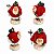 Jogo Com 2 Bonecos Papai Noel no Esqui 15cm em Resina Decoração Natalina - Imagem 2