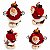 Jogo Com 2 Bonecos Papai Noel no Esqui 15cm em Resina Decoração Natalina - Imagem 3