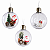 Jogo com 3 Bolas de Natal Acrilíco Abertas com Led e Cenário Natalino - Imagem 2