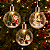 Jogo com 3 Bolas de Natal Acrilíco Abertas com Led e Cenário Natalino - Imagem 3