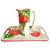 Bandeja Com Alças 44x32x2cm + Jarra Ø 12x26cm Cerâmica Morangos - Saldão - Imagem 1