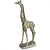 Escultura Girafa Decorativa Cromada 38cm Resina Importada - Imagem 2