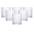 Jogo Com 6 Copos de Wisky 340ml Cristal Martelado Petra Lyor - Imagem 1
