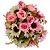 Cachepot Face Cerâmica com Arranjo de Flores Artificiais 33x30cm - Imagem 3