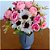 Cachepot Face com Arranjo em Flores e Folhagens Artificiais 40x13,5cm - Imagem 5
