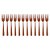 Jogo com 12 Garfos Para Sobremesas Pisa Aço Inox Rose Gold Wolff - Imagem 1