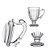 Jogo Com 6 Xicaras Café Cristal Renaissance 100ml - Imagem 2