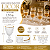 Jogo Com 6 Taças Para Licor 60ml Bico de Abacaxi Com Fio Ouro Lyor - Imagem 4