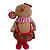 Boneco Biscoito Tec Tricot Ginger Em Pé 42cm Decoração de Natal Saldão - Imagem 1