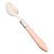 Jogo com 6 Colheres de Mesa Aço Inox Cabo Acrílico Mother Pearl Rosa 21cm - Imagem 1