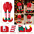 Enfeite Pernas e Tronco Modelo Mamãe Noel ou Duende 52x27cm Decoração Natalina - Imagem 6