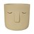 Cachepot Face Cimento 14,5x12cm Cor Areia Saldão - Imagem 1