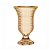 Vaso com Pé  Chevalier 15x23,5cm Âmbar Cristal L´hermitage. - Imagem 1
