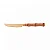 Jogo 6 Facas Para Churrasco 21cm Aço Inox Dourado Cabo Plástico Bambu Lyor. - Imagem 3