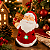 Boneco Papai Noel Com Presentes 14cm 1 Led Cerâmica Enfeite Decorativo - Imagem 3