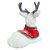 Cervo Baby Deitado Decoração Natalina Palha Tecidos 24,5x22x13cm - Imagem 3