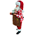 Papai Noel Artesão Decoração de Natal Linha Premium 13,5x9x27cm - Imagem 2