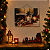 Quadro de Parede Decoração Natalina Com 2 Leds nos Castiçais 40cm - Imagem 3