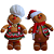 Casal de Bonecos Biscoito Ginger Natalinos em Pé 40cm Para Decoração. - Imagem 1