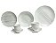 Aparelho Jantar 42 Peças Porcelana Branco e Prata - L'Hermitage - Imagem 1