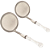 Kit 2 Conchas Para Molhos e Caldos Aço Inox Cabo Bambu Plástico Transparente Lyor - Imagem 1