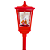 Poste Natalino Musical com Luz e Neve 135cm Enfeite de Natal Bivolt - Imagem 3